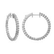 18K White Gold 4.69CTW Asc Hoop Earrings