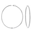 18K White Gold 2.90CTW Diamond Hoop Earrings