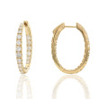 18K Yellow Gold 2CTW GH SI1 Diamond Hoop