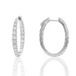 18K White Gold 2CTW G SI1 Diamond Hoop