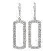 18K White Gold 2.40CTW Diamond Rect Earrings