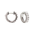 18K White Gold 1.85CTW Hoops 12Ec