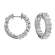 18K White Gold 5.10CTW Ec GHVS Hoop