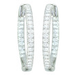 18K White Gold 1/2CTW Inout Hoop Earrings