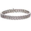 18K White Gold 3.90CTW Diamond Link Bracelet