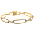 18K Yellow Gold 3.25CTW Rect Link Bracelet