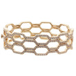 18K Yellow Gold 4.15CTW Link Bangle Bracelet