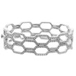 18K White Gold 4.15CTW Bangle Bracelet