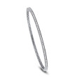 18K White Gold .35D 1/2Way Bracelet Bangle