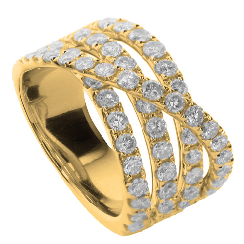 18K Yellow Gold 2CTW Diamond GH Si Band itemprop=