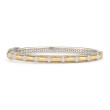 18K Yellow Gold and Sterling Silver Beaded Quad Bracelet