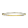 18K Yellow Gold and Sterling Silver Mixed Metal Bracelet Thin Rope