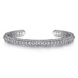 Sterling Silver Bujukan Beaded Open Bangle