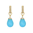 18K Yellow Gold Diamond Turquoise Brio Ear Charm