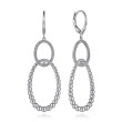 925 Sterling Silver White Sapphire Bujukan Drop Earrings