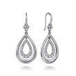 925 Sterling Silver Bujukan Teardrop Fish Wire Earrings