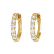 18K Yellow Gold .60D Hoop Earrings