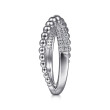 925 Sterling Silver White Sapphire Bujukan Criss Cross Ring