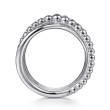 925 Sterling Silver White Sapphire Criss Cross Ring