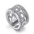 925 Sterling Silver Bujukan White Sapphire Easy Stackable Ring