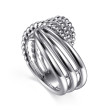 925 Sterling Silver Bujukan Lady's Twisted Ring