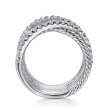 925 Sterling Silver White Sapphire Hampton Twisted Ladies Ring