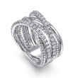 925 Sterling Silver White Sapphire Hampton Twisted Ladies Ring