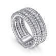 925 Sterling Silver White Sapphire Hampton Easy Stacklable Band Ladies Ring