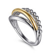 925 Sterling Silver and 14K Yellow Gold Bujukan Ring