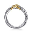 925 Sterling Silver and 14K Yellow Gold Bujukan Criss Cross Ring