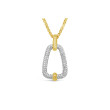 14K Two Tone 1.55D Door Knoker Necklace