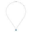 925 Sterling Silver Bujukan Swiss Blue Topaz Pendant Necklace