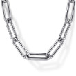 925 Sterling Silver Oval Link Chain Necklace with Bujukan Stations