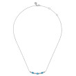 925 Sterling Silver Bujukan Blue Topaz Bar Necklace