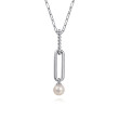 925 Sterling Silver Pearl Bujukan Drop Necklace