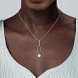 925 Sterling Silver Pearl Bujukan Drop Necklace