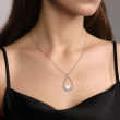 925 Sterling Silver Pearl Bujukan Teardrop Necklace