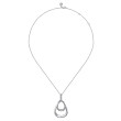 925 Sterling Silver White Sapphire Bujukan Teardrop Pendant Necklace