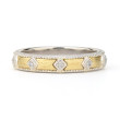 18K Yellow Gold and Sterling Silver .03D Kite Sta Ring