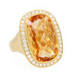 14K Yellow Gold .47D 15.16Ct Citrine Ring