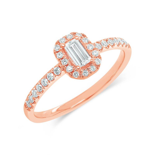 0.38Ct Diamond Baguette Engagement Ring itemprop=