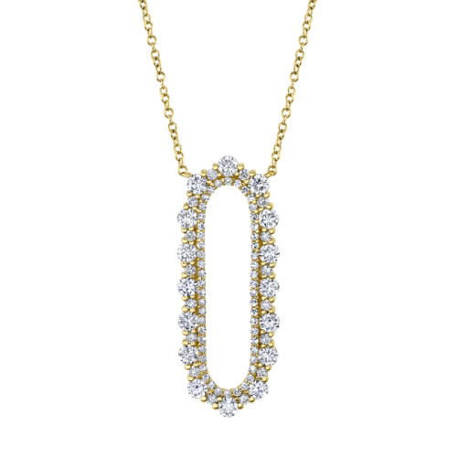 1.00Ct 14K Yellow Gold Diamond Necklace itemprop=