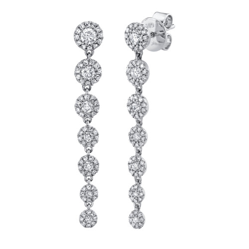 0.80Ct 14K White Gold Diamond Earring itemprop=