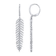 0.6Ct 14K White Gold Diamond Feather Earrings