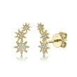 0.06Ct 14K Yellow Gold Diamond Star Stud Earring