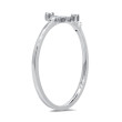 0.09Ct 14K White Gold Diamond Cross Ring