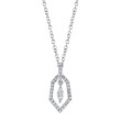 0.17Ct 14K White Gold Diamond Marquise Necklace