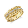 .19Ct 14K Yellow Gold Dimond Feather Band