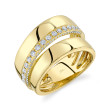 .38Ct 14K Yellow Gold Diamond Polished Bypass Band