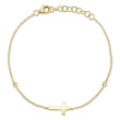 14K Yellow Gold Cross Bracelet